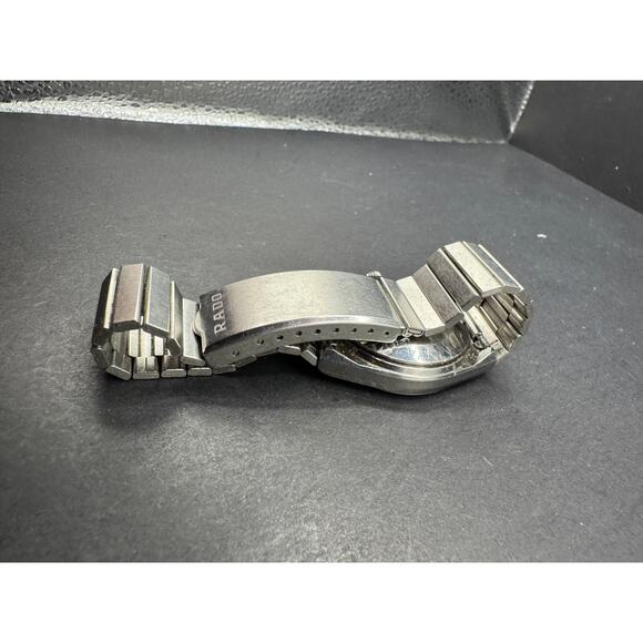 Vintage RADO VOYAGER Watch Automatic Day/Date Swiss 636.3583.4 Silver Tone - Picture 8 of 11